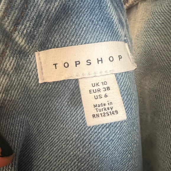 TopShop Overall Jean Dress - Size 6 - Picture 3 of 3